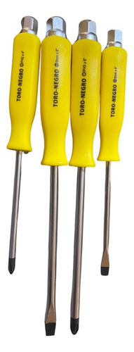 4 Destornillador Golpe Cruz Y Paleta 4 Pcs Imantado