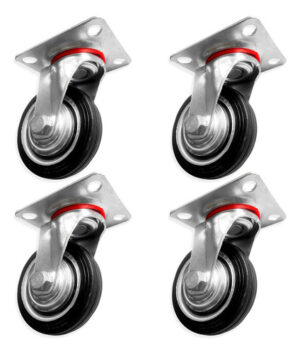 4 Ruedas Giratorias 3 Pulgada Para Mueble Carrito Rueda Giratoria