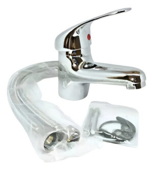 Llave Monomando Lavamanos Acero Inoxidable Plateado