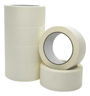 6 Cinta Masking Tape De Enmascarar Para Pintar 48mm X 40mt Blanco Liso
