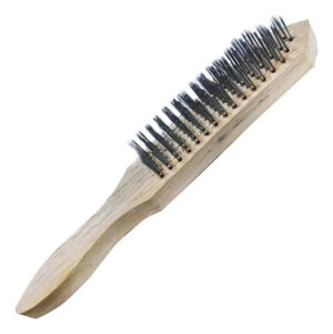 2 Cepillo Escobilla Mango Madera 6x16 Cerda Alambre Acero