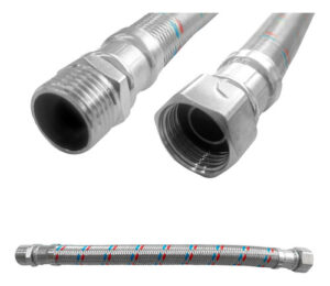 2 Manguera Flexible 3/4 Agua Caliente Y Fria Hi He 20cm