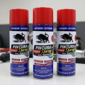 X3 Pintura Spray Alta Temperatura 400ml Color Rojo