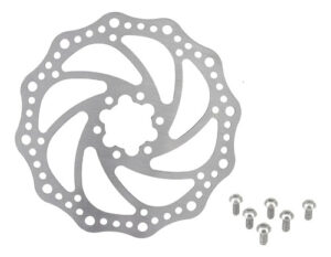 Disco De Freno Para Bicicleta Apernado 180 Mm 6 Pernos Plateado