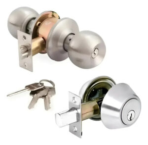 Cerradura Pomo Chapa Manilla + Cerrojo Seguridad Para Bodega Cerradura Con Chapa