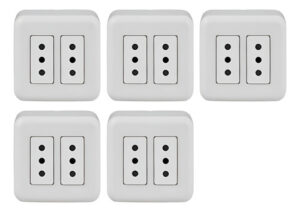 X5 Casquete Enchufe Sobrepuesto Doble Stanford 10a Sec Color Blanco