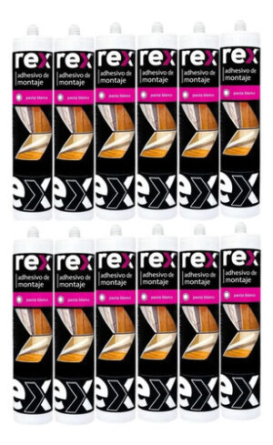 Silicona De Montaje Blanco Silicona Adhesivo 12 Unidades