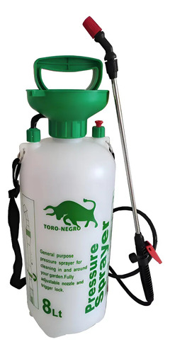 Fumigador Pulverizador Rociador 8 Litros Bomba Manual Blanco