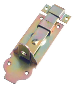 12 Pestillo Picaporte Plano - Portacandado - 4 Pulgadas Dorado