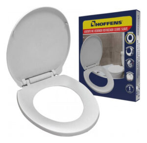 Asiento Y Tapa Wc Redondo Reforzado - Cierre Suave Hoffens Color Blanco