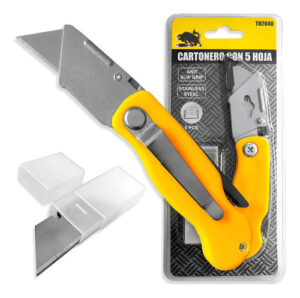 Cuchillo Cartonero Retractil Tipo Navaja Repuesto 6 Hojas